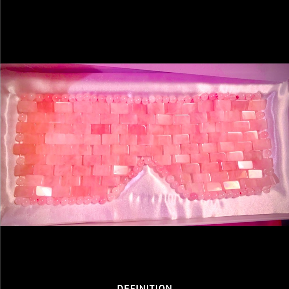 Angela Cagela Rose Quartz Eye Mask